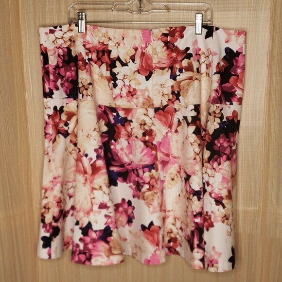 Lane Bryant Womens Plus Floral A-line Skirt 20 - Picture 2 of 6